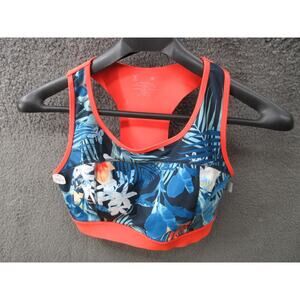 NWT Xersion Womens Medium Support 1X Sports Bra Floral Multicolor